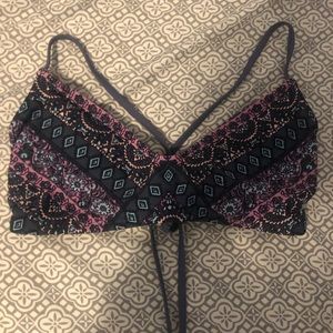 colorful tie bikini top